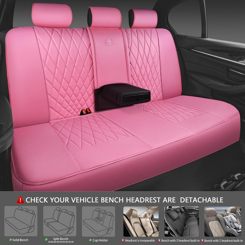 car pass 5 seats piping luxury leather seat, side view
