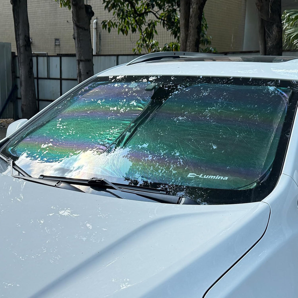 D-Lumina RAV-4 Windshield Sun Shades - Compatible with Toyota RAV4 2019 2020 2021 2022 2023 2024 2025 - Foldable Front Window Sun Protection, Heat Shield, Sunshade, Colourful