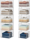5-tier stackable closet organizers and storage baskets, closet, main product view