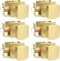 probrico 6 pack gold square door knobs, modern, main product view