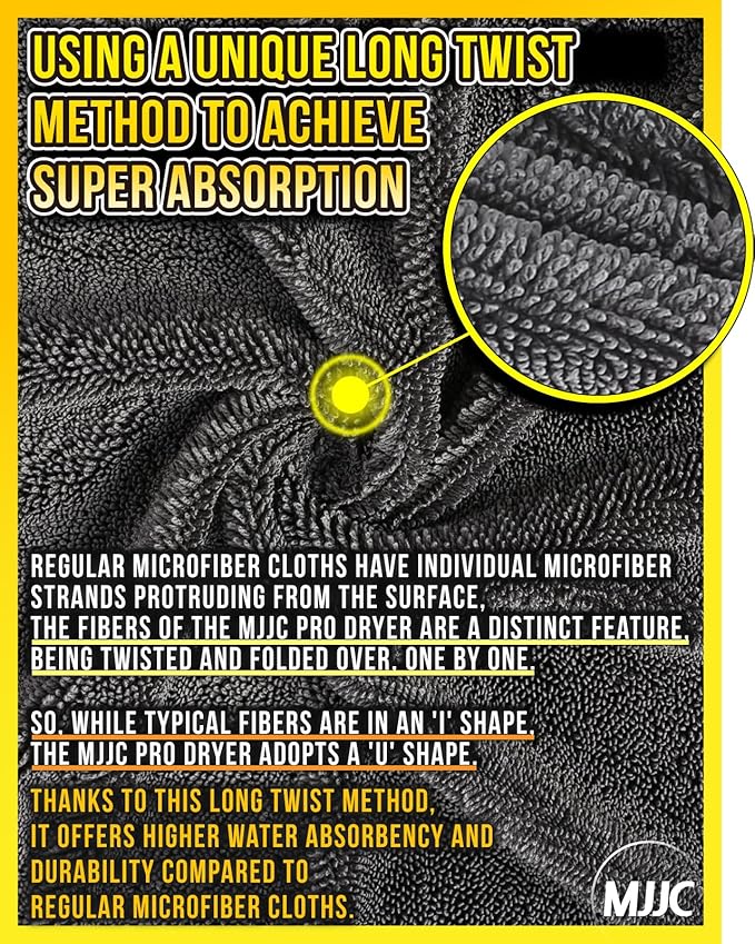 MJJC Pro Dryer Plush Silk Microfiber Drying Towel) Cars - Image 5