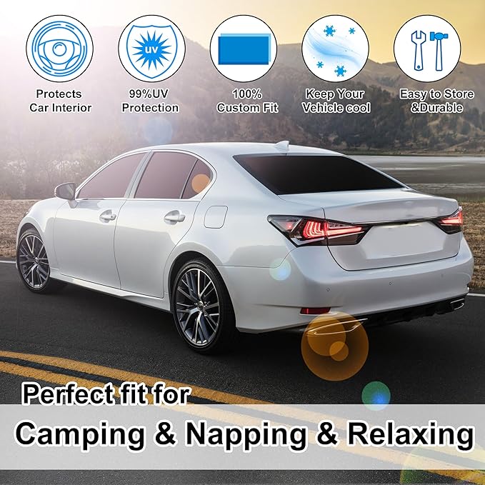 TINGLU Window Shades for Lexus is Sedan 2014-2020 Accessories Car Side Full - Image 6