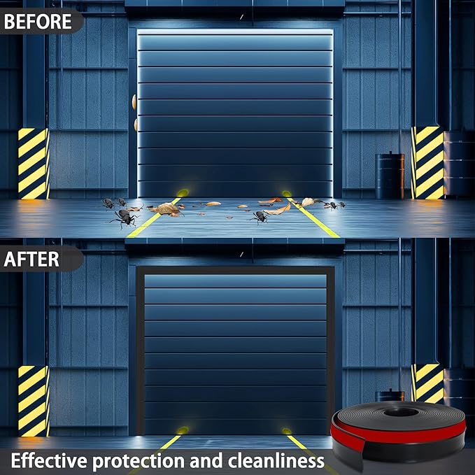 Gaahing Garage Door Top and Sides Seal Strip, Universal Weather Stripping - Image 3