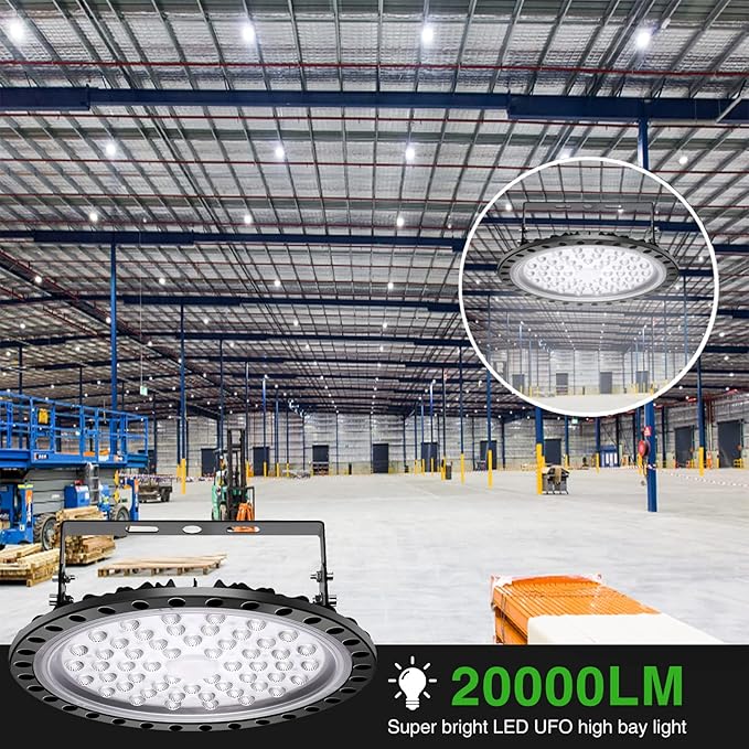Viugreum 15 Pack 200W LED High Bay Lights, 20000LM 6000K-6500K Daylight White - Image 7
