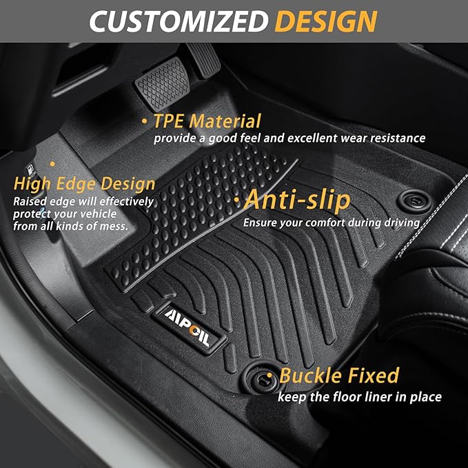 AIPOIL® Floor Mats for 2011-2014 Ford Explorer 7 Seats | All-Weather | Easy to - Image 2