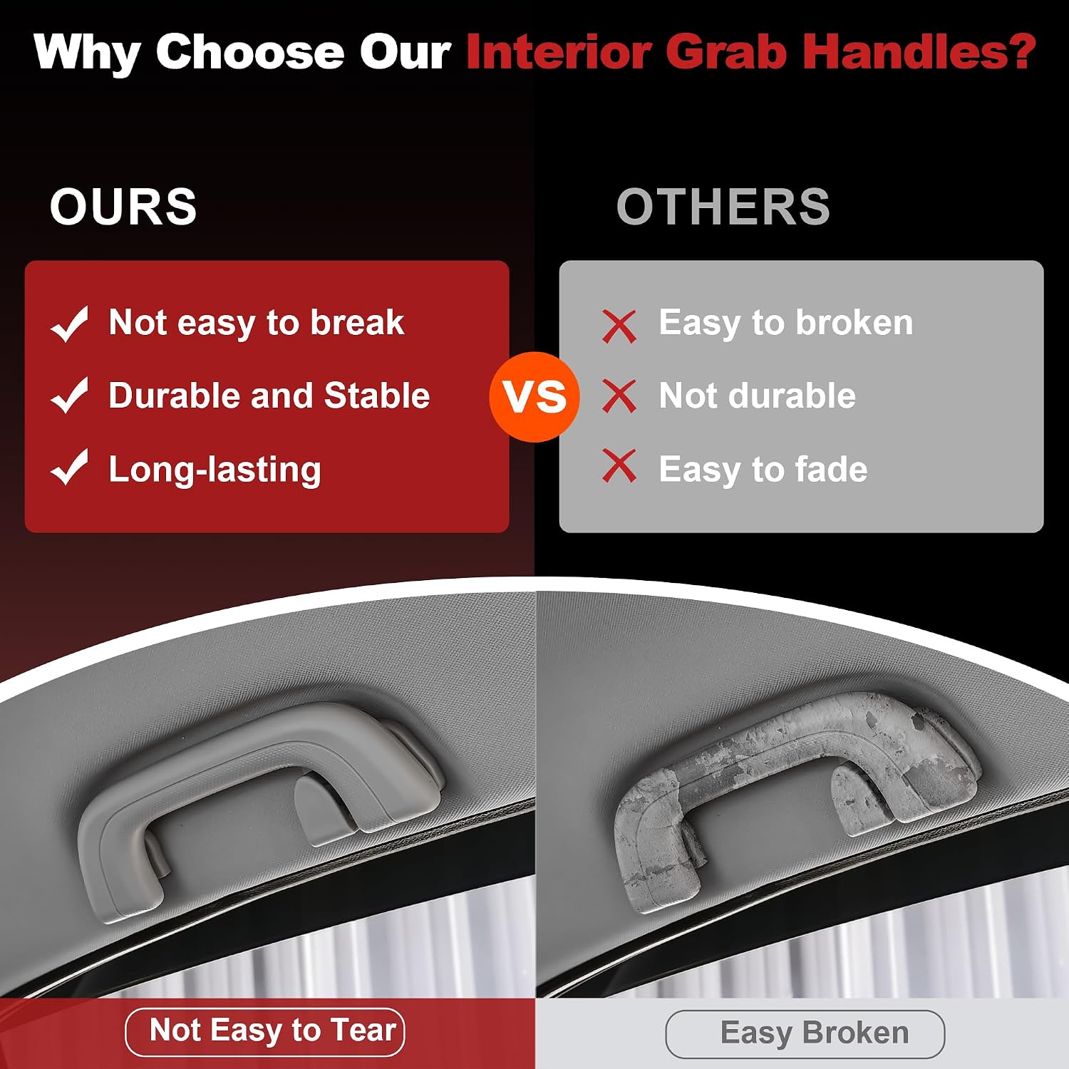 Rear Right Side Roll Bar Grab Handles for Audi Q5 for Audi A4 / A4 Avant Interior Grip Handle Holder with Hook Grip Handle Ceiling Handrail 8K0857607