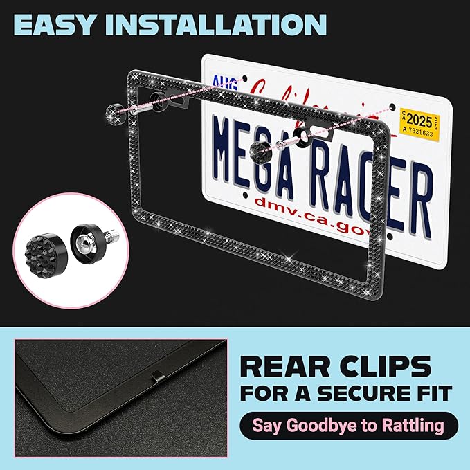 Elegant Bling License Plate Frames - Image 5