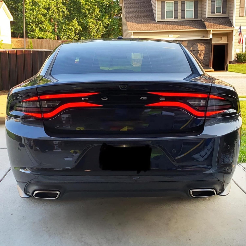 2pcs for Dodge Charger 2015-2023 Tail Light Race Track Bat Vinyl Overlay Decal Cover Gloss Black, for Dodge Charger Exterior Accessories, Compatible with 2015 2016 2017 2018 2019 2020 2021 2022 2023