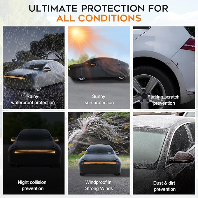 Sedan Car Cover Waterproof All Weather - Image 6