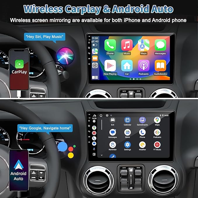 Car Radio Stereo for Jeep Wrangler JK 2007-2018 Dodge Ram 1500 2500 3500 Grand - Image 3