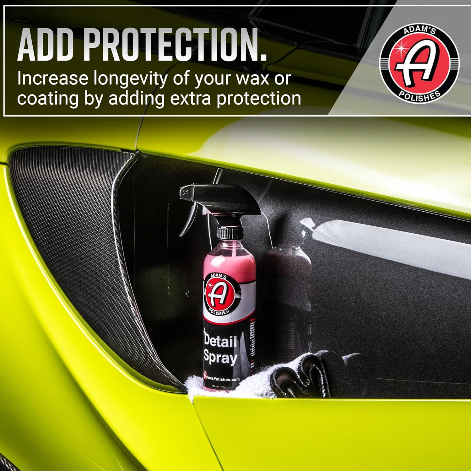 Adam's Detail Spray (2-Pack) - Quick Waterless Detailer Spray for Car Detailing, Washing, Polishing & Vehicle Claying