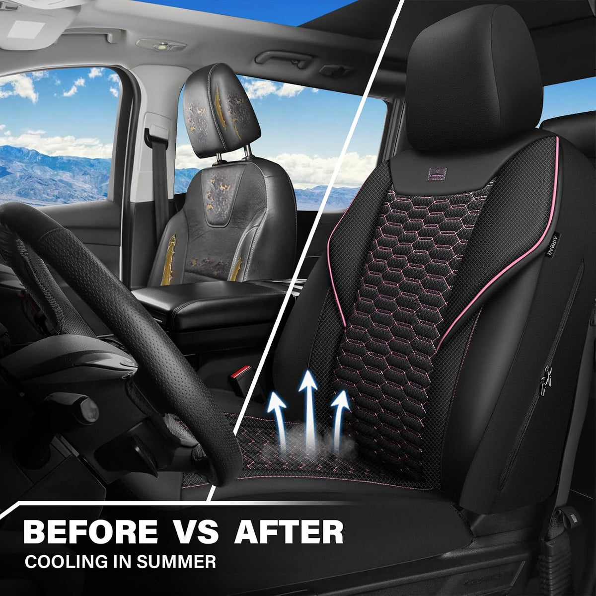 car pass 3d foam mesh leather car seat, package contents