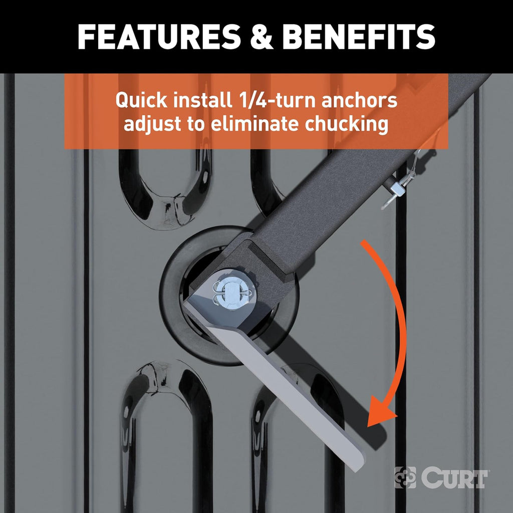 CURT 16021 Replacement Ram 2500, 3500 Puck System 5th Wheel Legs, 25,000 lbs, Hitch Head Required