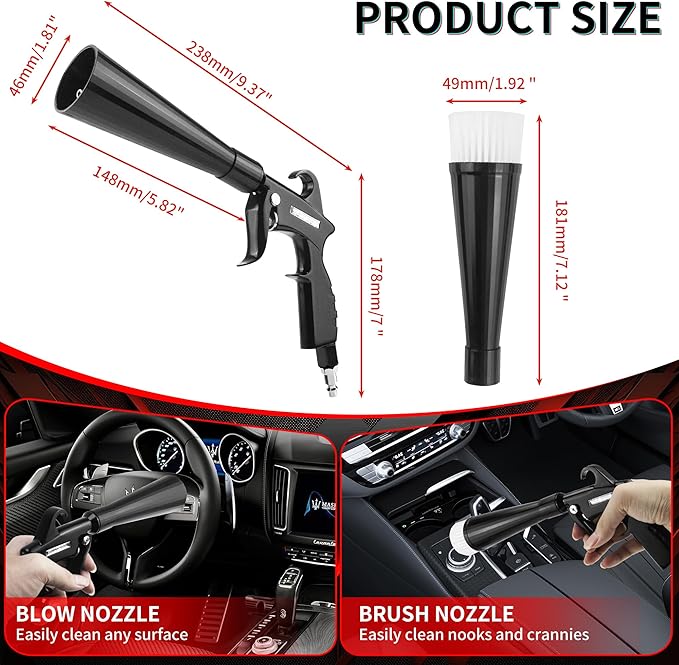 HANDY High Pressure Car Interior Cleaning Gun Interior Dryer Hair Dryer Car - Image 2