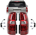 Dasbecan Rear Tail Light Assembly Compatible With 2007-2014 Tahoe Suburban Taillights With Bulbs & Wiring Harness Replaces# GM2801196 GM2800196 (Rear Left and Right Side)