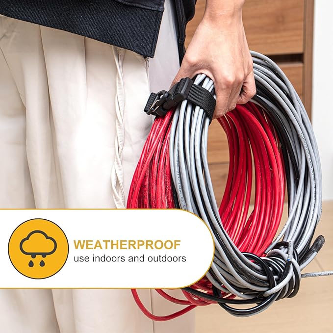 24 Pack 17 Inch Adjustable Extension Cord Holder Organizer - Image 4