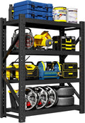 Garage Shelving Unit, 4 Tier Heavy Duty Racks, Easy Assembly, Metal Racks