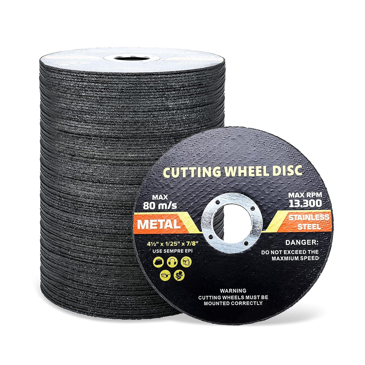4-1/2 inch cutting wheel, 4-1/2" x 7/8" metal, main product view