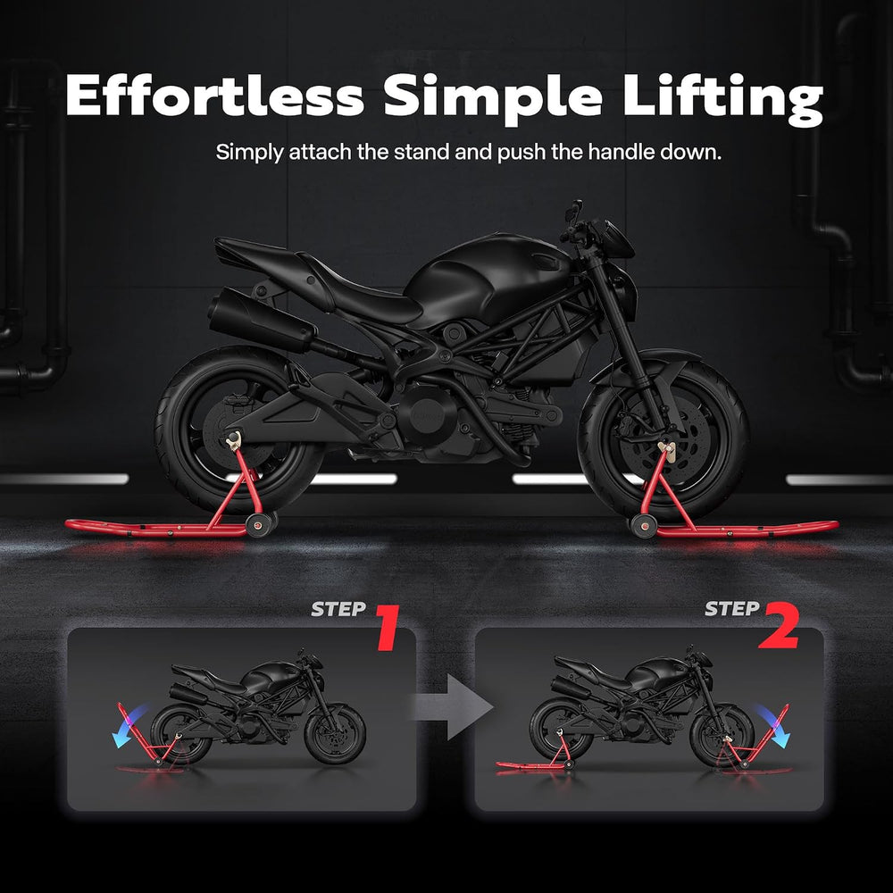 SPECSTAR Motorcycle Stands 882 Lbs Capacity, Red