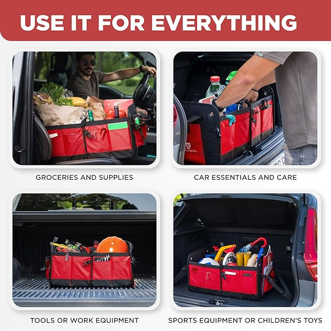 TRUNKCRATEPRO Red Car Accessories Trunk Organizer - Image 7
