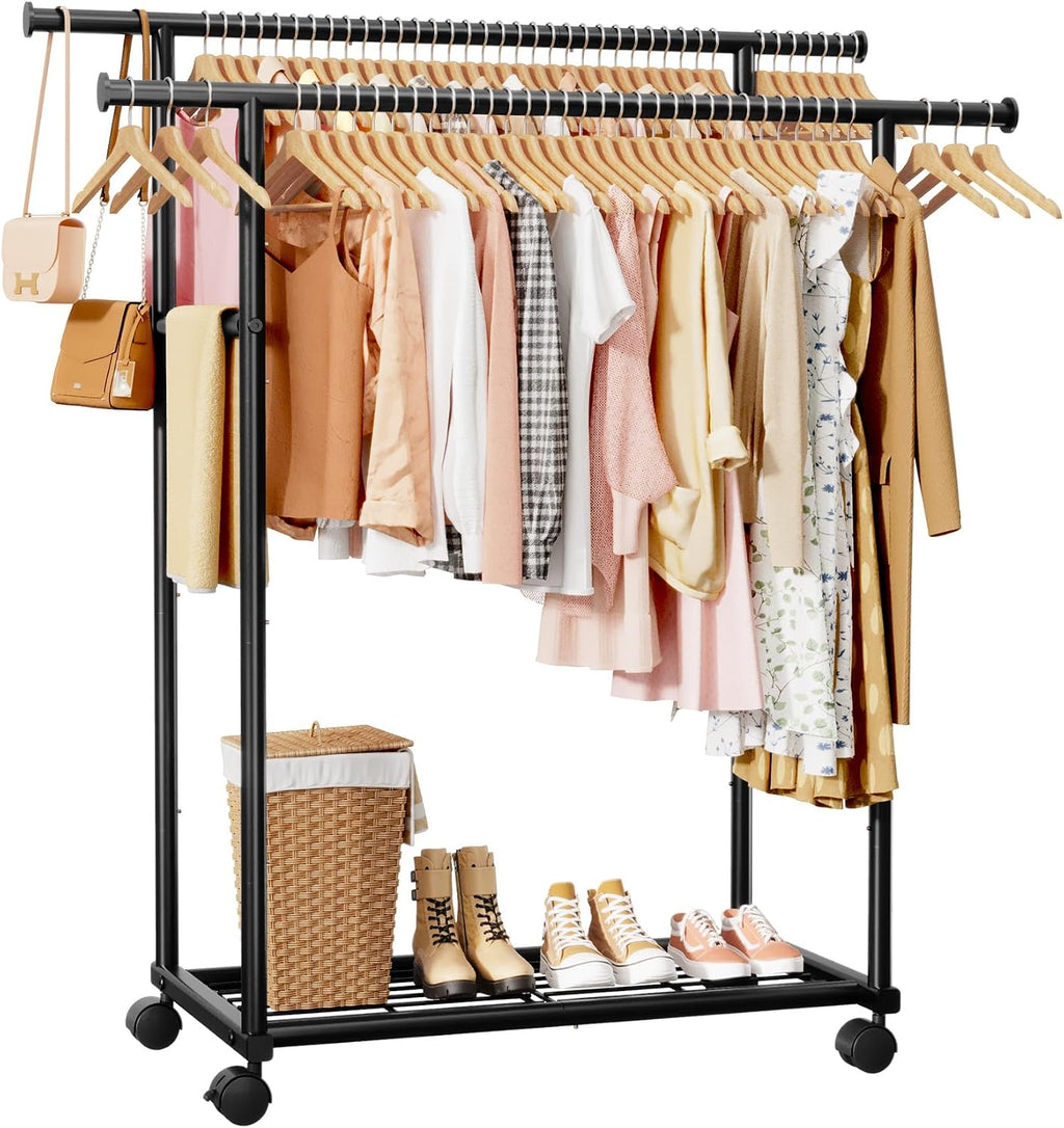 sakugi double rods clothes rack - metal clothing, main product view