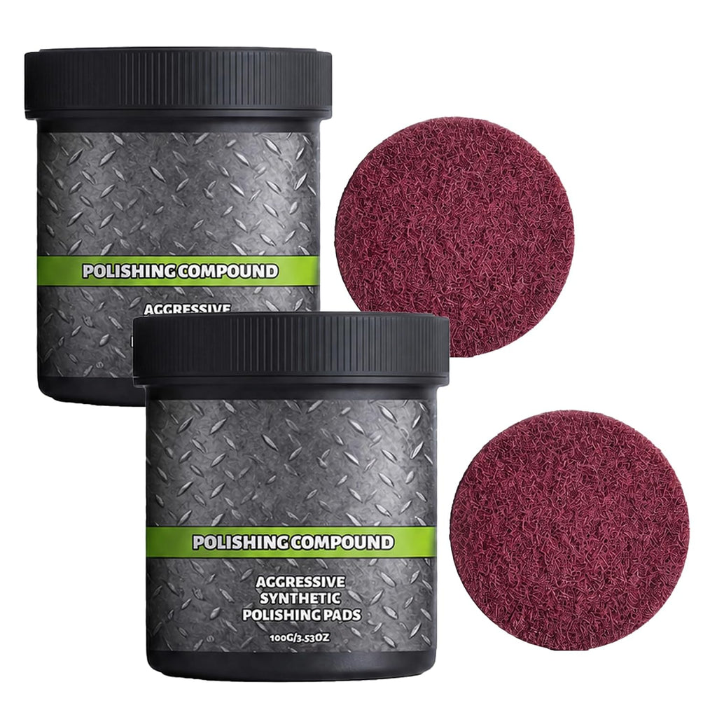 Wood Polishing Compound with Pad, Multi-Surface Scratch Remover and Surface Restoration Polish, Compound and Polish for Wood Furniture, Metal, Tile & Painted Surfaces