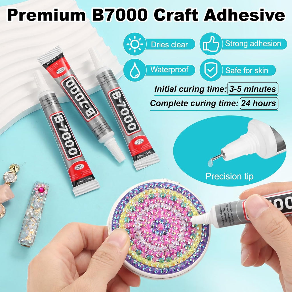 60 tube b-7000 glue 15ml/0.5 fl oz- strong, side view
