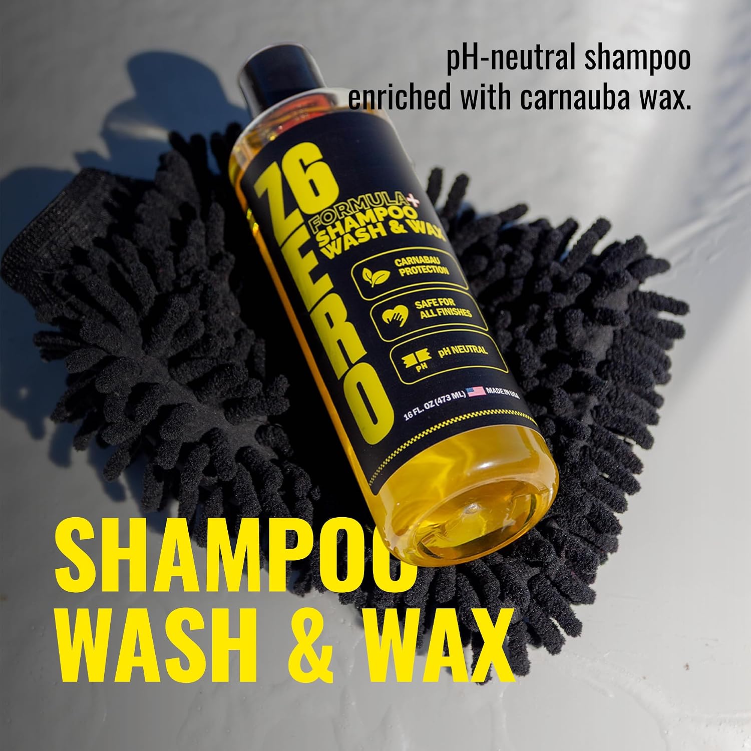 ZER06 The Ultimate Car Wash Soap with Special Shine Formula - Carnauba Wax And Ultra Concentrated Forumula - Pressure Washer - Foam Cannon With Bucket Soap Conditioner - Ph Neutral