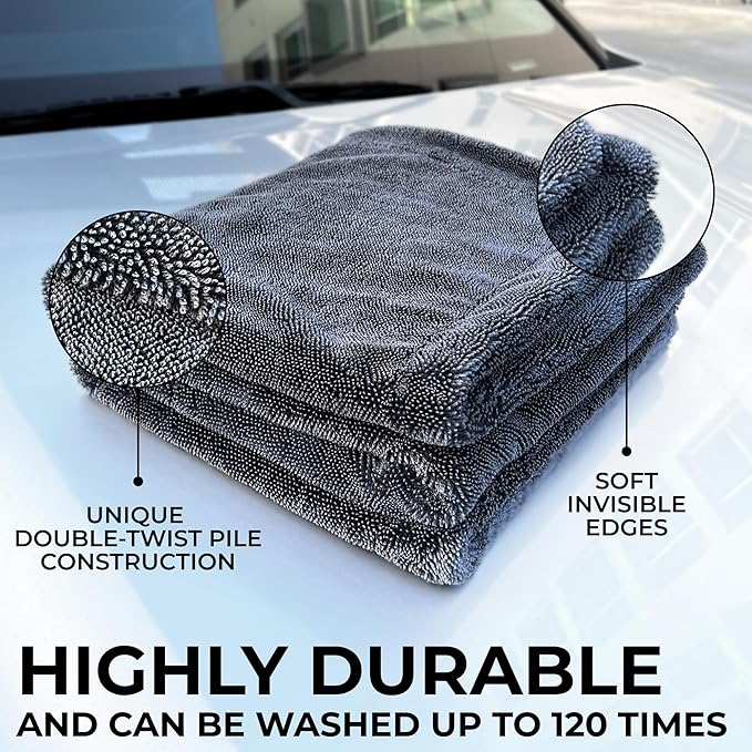 Large Car Drying Towel, 1300 GSM Professional Car Towel - Image 2