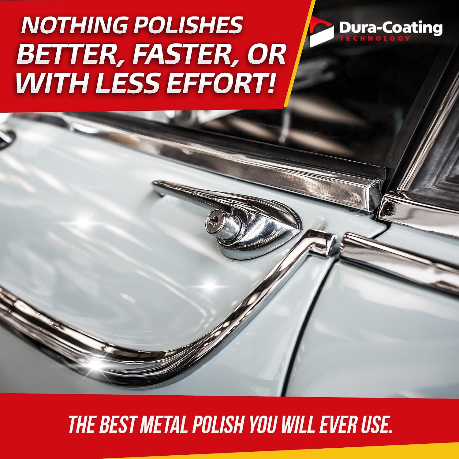 DURA-COATING TECHNOLOGY, Blue Premium Metal Polish - Perfect for Aluminum Wheels, Diamond Plate, Stainless Steel, Copper, Brass, & Nickel - 16oz Polish + 16oz Wheely Clean (Wheel and Tire Cleaner)