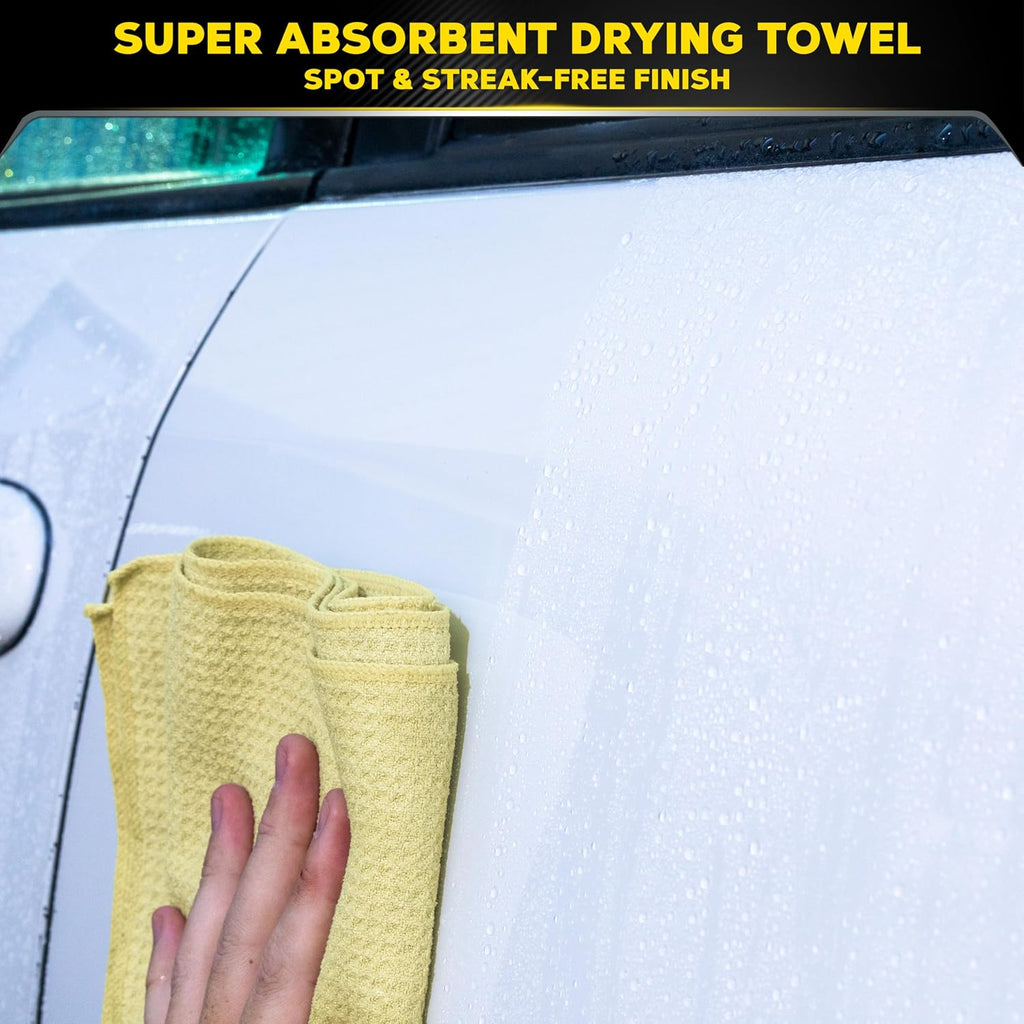 Meguiar's Water Magnet Microfiber Drying Towel - Premium Car Drying Towel That's Super Plush, Water Absorbent & Scratch-Free -1 Pack