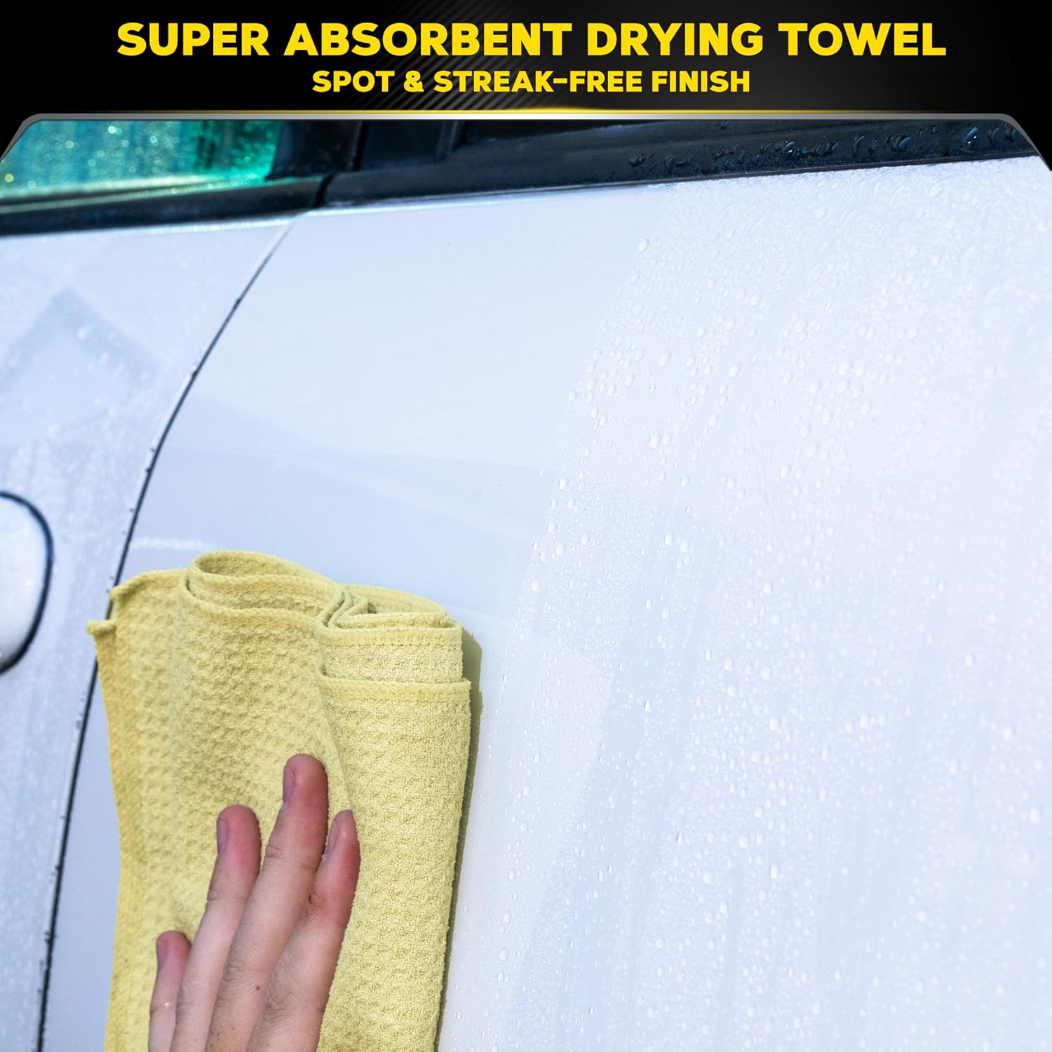 Meguiar's Water Magnet Microfiber Drying Towel - Premium Car Drying Towel That's Super Plush, Water Absorbent & Scratch-Free -1 Pack