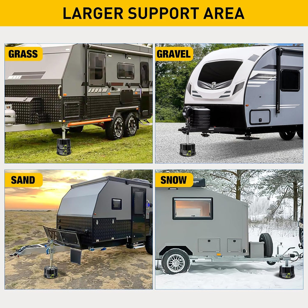 Trailer Jack Block - RV Leveling Blocks for Travel Trailers Wheels and Any Jack, 20,000 lbs RV Jack Blocks with Bag, Camper Universal Compatibility & Convenient Storage 1 Pack