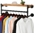 webi wall mounted clothes rack with shelf,32" industrial, main product view