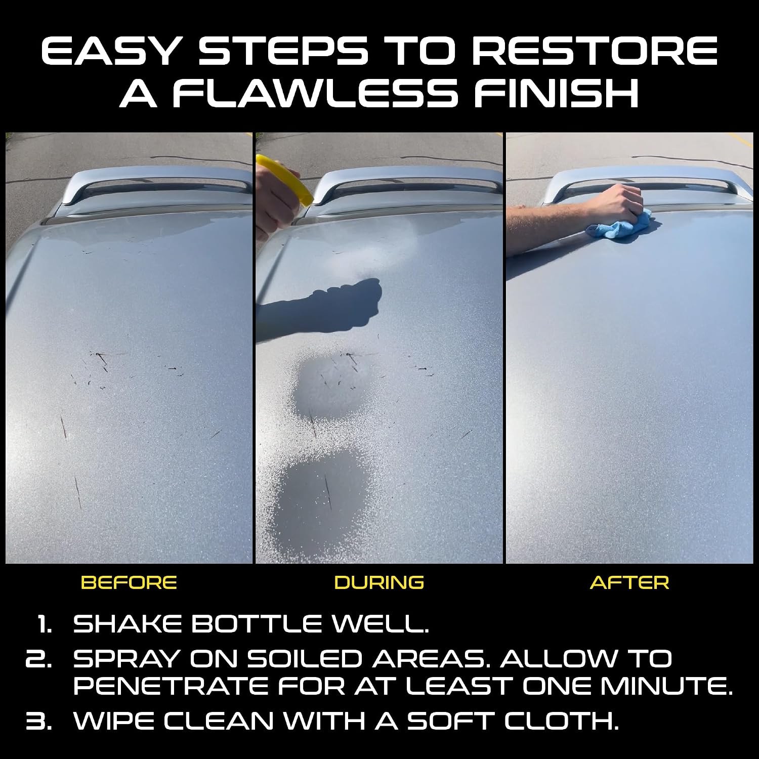 Formula 1 Bug and Tar Remover - Powerful Exterior Degreaser and Pre Wash for Detailing - Safe for All Auto Surfaces, 16 ounces