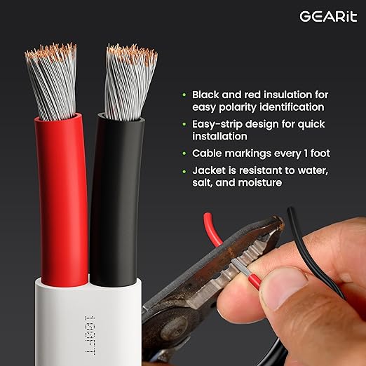 GEARit Speaker Wire 12 Gauge, Duplex 2-Conductor, Speaker Wires - Image 2