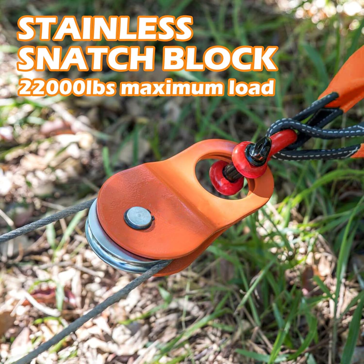 Offroad Recovery Strap Kit, 3" x 30ft Tow Strap+10 Ton Snatch Block Pulley+D Ring Shackles+Bag, 4x4 Winching Accessories