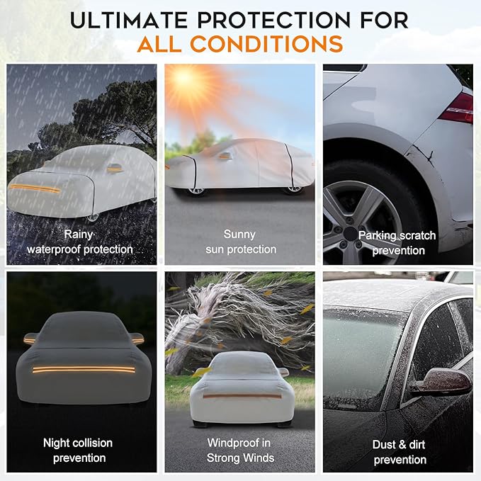 Car Cover Waterproof All Weather, 6 Layers - Image 6