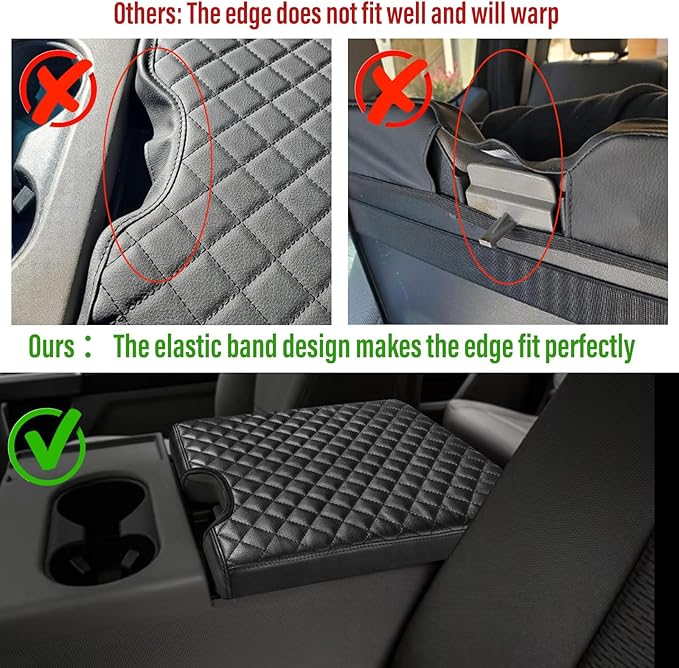 Center Console Armrest Cover for Ford F150 2015-2022, F250 F350 F450 F550 - Image 3