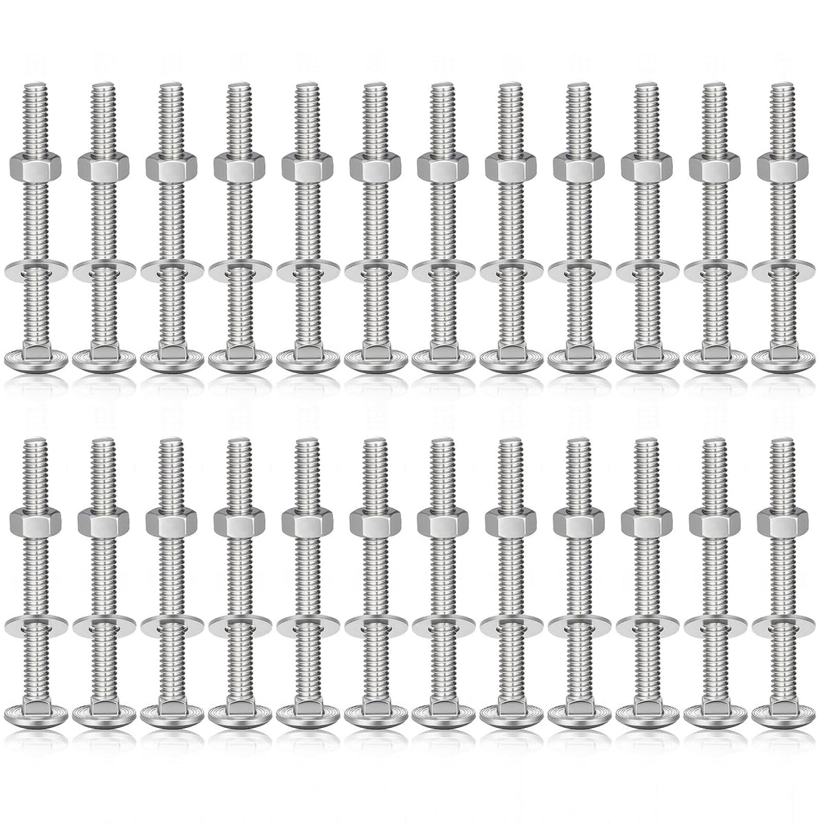zonon 25 sets 3/8-16 x 3-1/2" carriage bolts, main product view