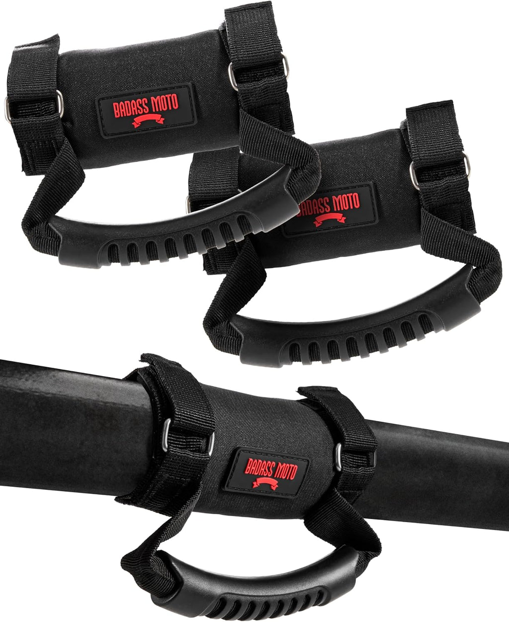 Badass Moto Roll Bar Grab Handles - SXS, ATV, & UTV Grab Handles Grips
