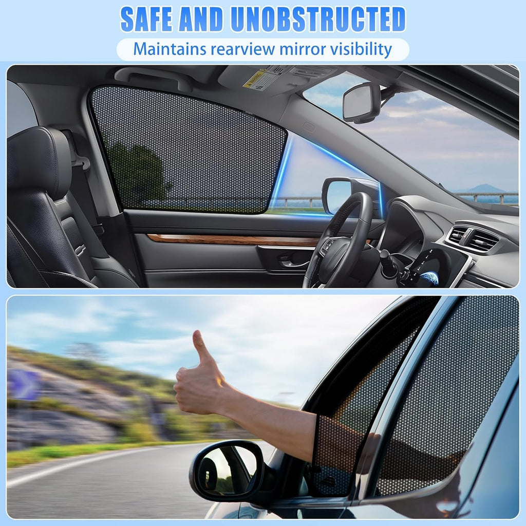 ZATOOTO Car Window Shades for Ford F-150 2015-2020, Car Window Covers for Baby Breathable Mesh Screen Blocking 99% of UV Rays and Glare, Privacy Protection for Camping and Napping