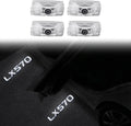 Door Sill Light for 2008-2022 Lexus LX570 Lx450d HD Logo Projection Lamp Smart Induction Door Light Wireless Plug-and-Play Interior Modification Accessories (4 Pieces)
