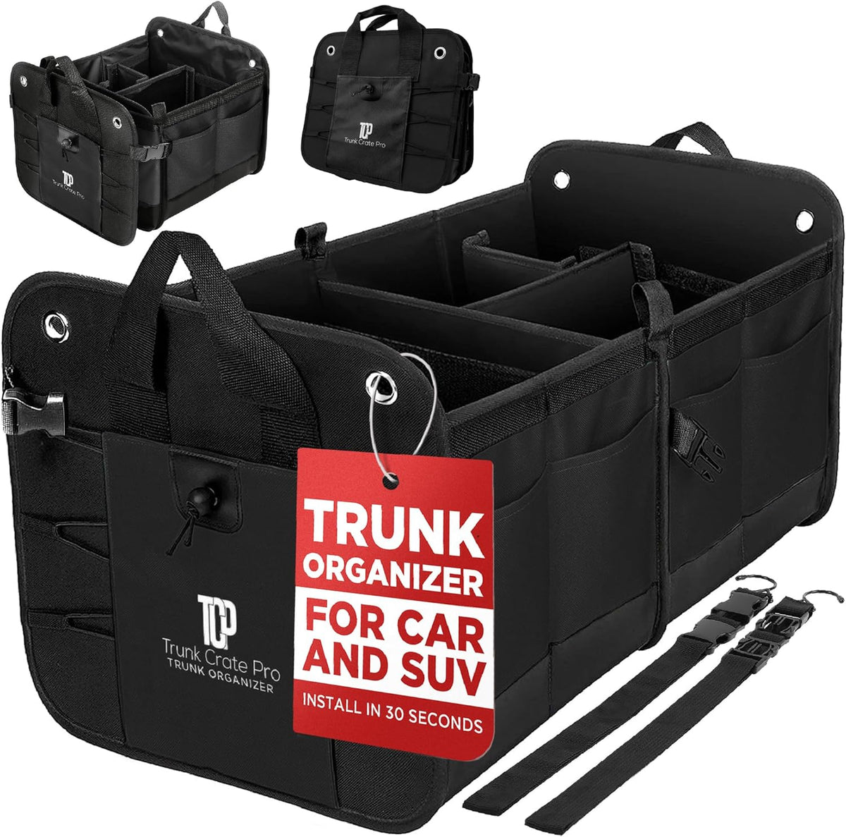 car trunk organizer for suv & truck cargo, main product view