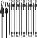 Bungee Cords with Hooks, Upgrade 60 inch Adjustable Bungee Cords with Carabiner by Rugtol
