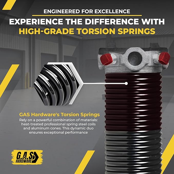 Garage Door Torsion Springs 234x2x27 Includes 1” Steel Bearing, and Winding Bars - Image 6