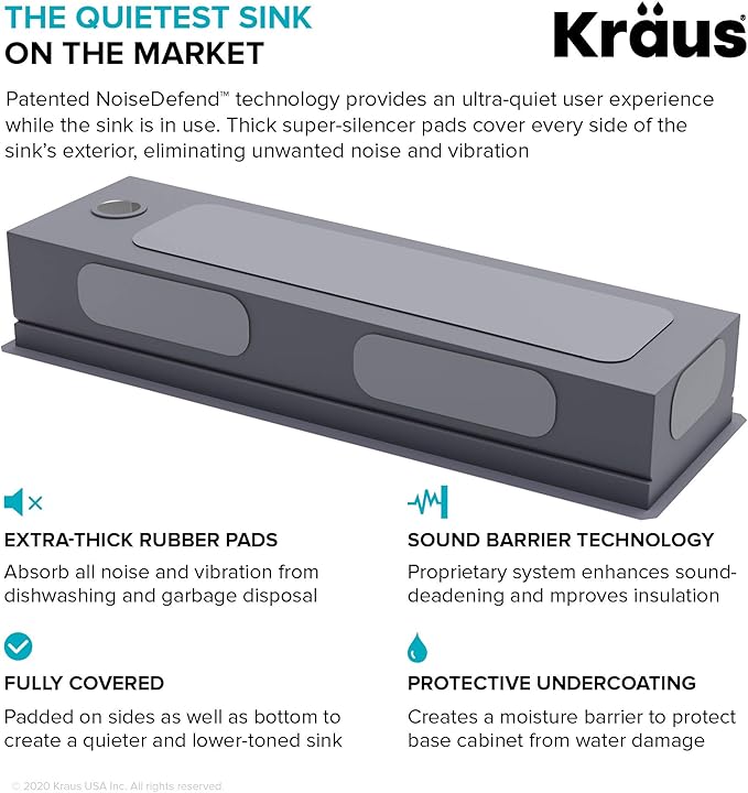 KRAUS Kore 57-inch Undermount Workstation 16 Gauge Single Bowl Stainless Steel