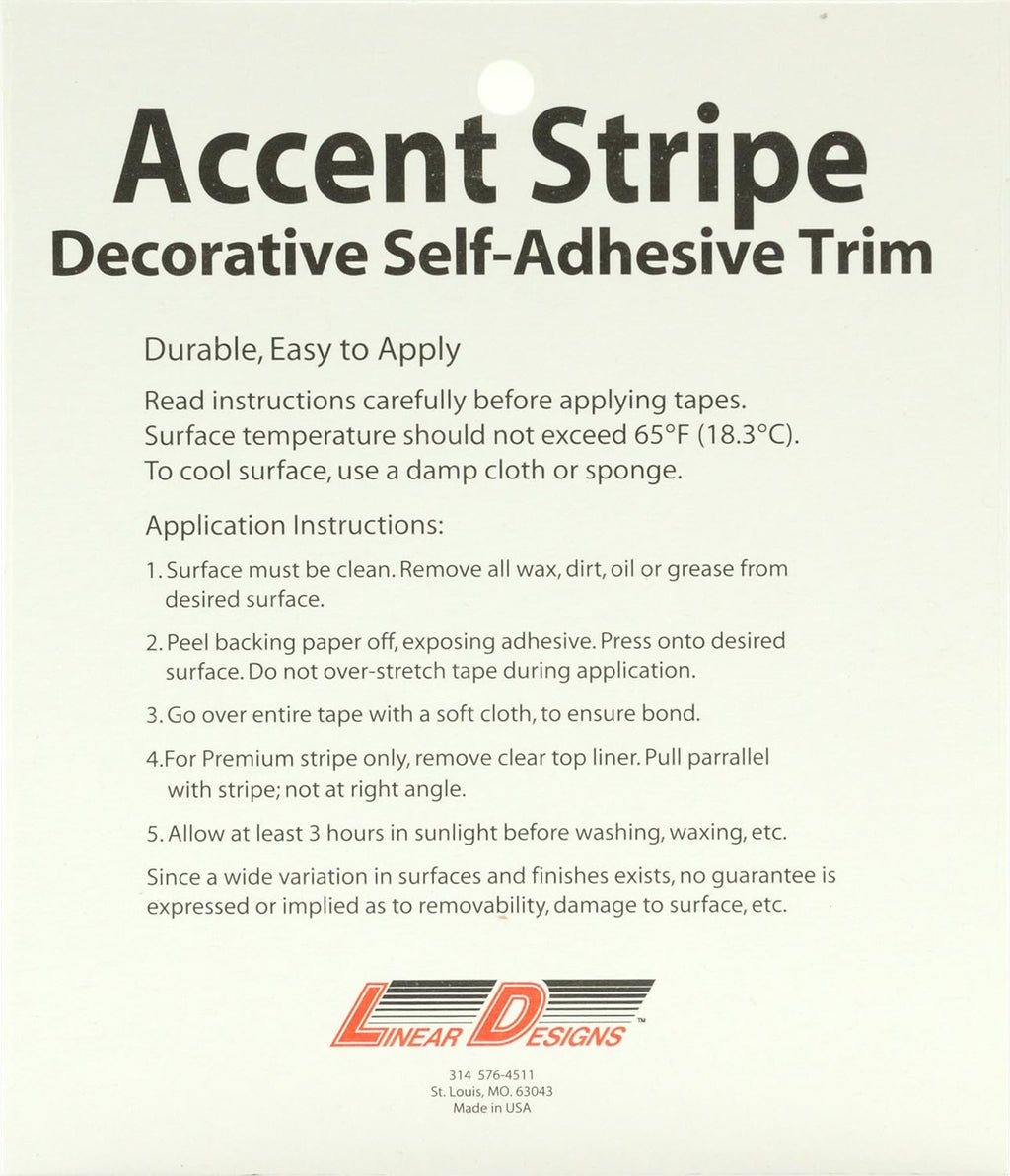 Solid Stripe for Auto Truck Boat - 3mil Vinyl - 1/2" x 50' - Black