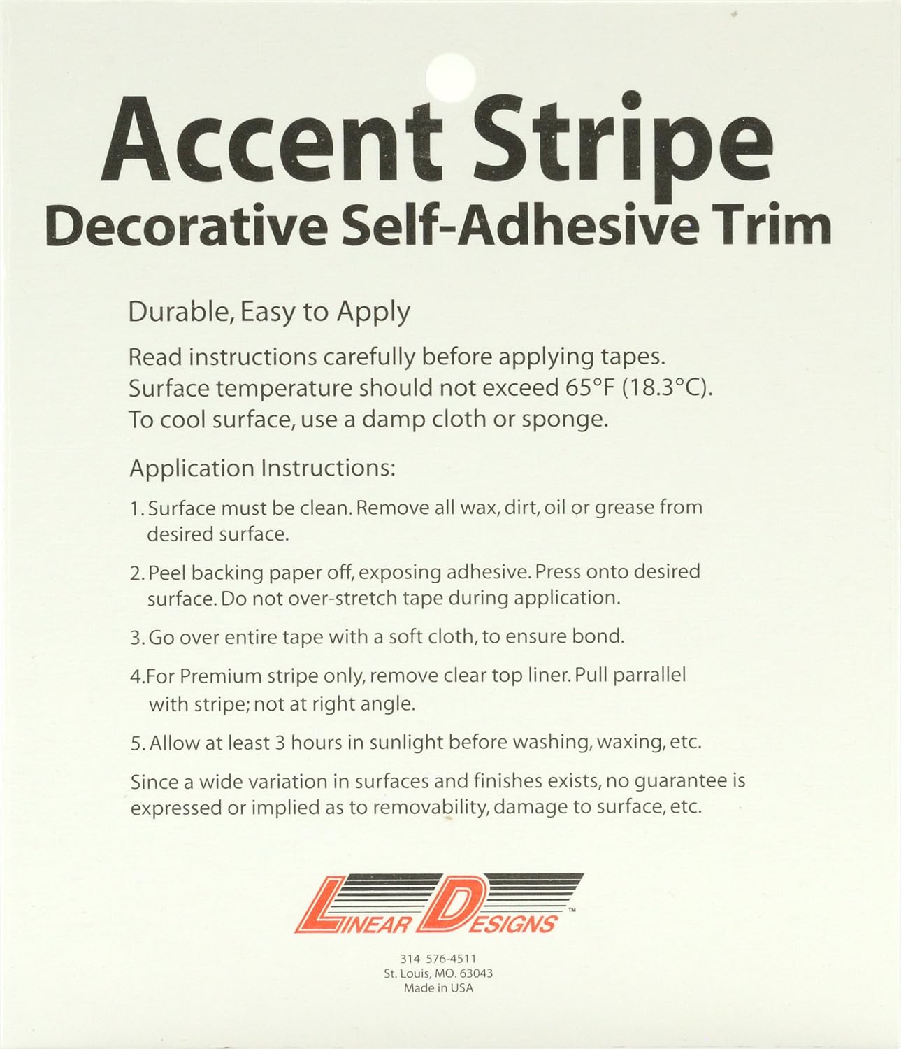 Linear Designs Premium 1/4" X 50' Automotive Pinstripe -Gold Metallic