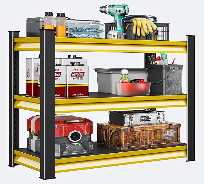 40" W Garage Shelving Heavy Duty, 1500LBS Loads Adjustable Garage Storage by Rufokisa